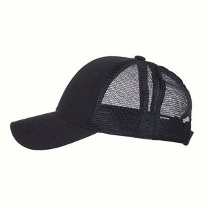 Promotion Women's Ponytail <b>Hats</b> With Mesh Back Trucker Cap Style/ BSCI Factory Custom Sports Caps <b>for</b> Female - Product Image 2
