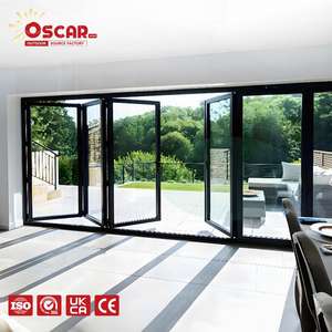 Puertas Plegables de Patio de Aluminio Baratas con Triple Vidrio, Puerta Plegable Exterior <span class=keywords><strong>para</strong></span> <span class=keywords><strong>Terraza</strong></span> y Jardín - Product Image 1