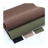 Cuir synthétique PU en suède de vachette de 1,4 mm, tissu floqué, idéal pour la fabrication de chaussures - Vente chaude