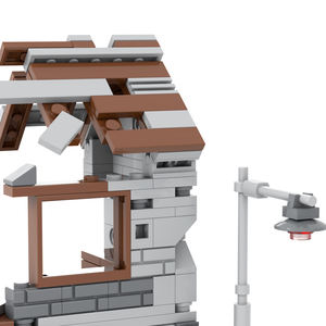MOC5060 Battlefirld Ruins, 242 Piezas, Serie de Ladrillos, Modelo de Arquitectura de <span class=keywords><strong>Casa</strong></span> Dañada, Bloques de Construcción para Ensamblar, Juguetes para Niños - Product Image 5