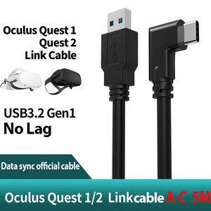 5 Meter 6m 16.5 Foot Type C 90 Degree Right Angle Vr <strong>Cable</strong> for Oculus Quest 2 <strong>Link</strong> Vr Data <strong>Cable</strong> - Product Image 2