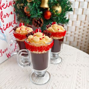 Bougie parfumée de Noël artisanale créative, flocon de neige, sapin de Noël, gobelet en verre, décoration de la maison, cadeau de fête, souvenir de fête - Product Image 2