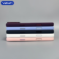 Coque de téléphone VAWI S108 en silicone premium, couleur unie, effet peau, anti-chute, antidérapante, avec cadre pour objectif pour iPhone 18 Pro Max