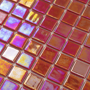 Mosaico Acquaris Pasion Rosso Piastrella in Vetro 10x10 Cm Per Decorazione Pareti e Pavimenti - Product Image 6
