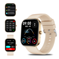 Smartwatches voor vrouwen, 2.01 inch groot scherm, draadloos bellen, app-meldingen, hartslagmeter, IP68 waterdicht horloge
