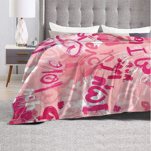 Love Franela Manta Diseño personalizado Día de San Valentín Impresión digital <span class=keywords><strong>Aire</strong></span> acondicionado Manta Siesta Sofá Cama Manta suave - Product Image 5