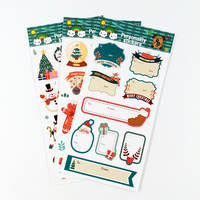 Autocollants licorne imperméables personnalisés pour enfants feuille d'autocollant de dessin animé autocollant de Noël pour enfants filles