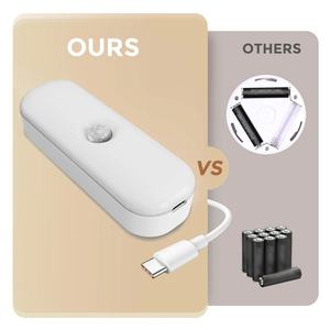 Lampe de nuit LED à lumière blanche de 10 cm, USB, interrupteur magnétique automatique, multifonctionnelle, pour table de chevet, placard, bureau, armoire, avec détecteur de mouvement - Product Image 5