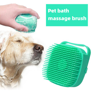 Spazzola da Doccia in <span class=keywords><strong>Silicone</strong></span> per Animali Domestici Cani e Gatti per Toelettatura Bagno e Massaggio con Dispenser di Shampoo Realizzata in Gomma - Product Image 5