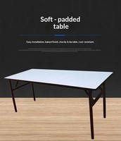 Table de conférence pliante robuste, table rectangulaire pliable pour salle de réunion, hôtel, événement, formation