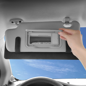 Papan Ekstensi Pelindung Matahari Mobil Suede, Penahan Silau, Ekstender Klip Ganda, Mudah Dipasang, Cocok Universal, untuk BMW Toyota Honda - Product Image 4