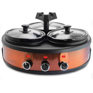 Cuisinière lente électrique automatique intelligente à <span class=keywords><strong>triple</strong></span> céramique 2qt*3, étanche, pour buffet, hôtel et usage domestique, fournie par l'usine - Product Image 2