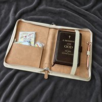 Casing Alkitab Kulit Kustom OEM dengan Logo, Ukuran Sesuai Pesanan, Portabel, Kapasitas Besar, Grosir