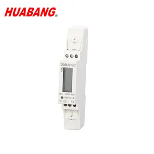 Đồng Hồ Đo Năng Lượng Ray Din Một Pha DDM30SC, 1 Mô Đun Chiều Rộng 18Mm, RS485 Modbus 230V 50A 50Hz Màn Hình LCD