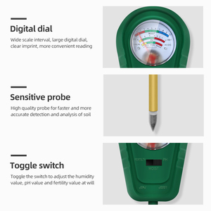 JQ001 Pflanzen Säure Luft feuchtigkeit Garten Blumen wasser analysator 3 in 1 Boden PH Fertility Meter Detektor Bodenfeuchte sensor Meter - Product Image 6