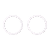 Bâtons octogonaux blancs redessinés avec anneaux d'accentuation pour EXtremeRate PS5 Luna Redesigned et pour PS4 Ghost Redesigned Shell