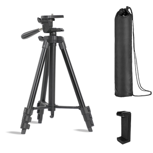 Aluminum Camera Phone Tripod Universal Tripod Smartphone Mount <b>Stand</b> with Carry Bag Remote <b>Control</b> - Product Image 1