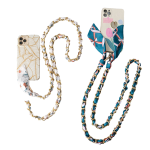 Chaîne de téléphone polyvalente de 120 cm en or, collier, sangle de téléphone portable à bandoulière tressée, accessoires pour sac - Product Image 5