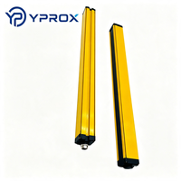 YPROX Safety Light Curtain IP65 PNP Sensor Penghalang Laser Tipe Through-Beam Seri WTX-GS DC12-24V Jarak Deteksi 0.3-3m