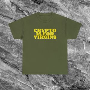 Camiseta con la frase 'Crypto Is For Virgins', camiseta divertida con meme, regalo divertido, camiseta 'Dumb' - Product Image 2