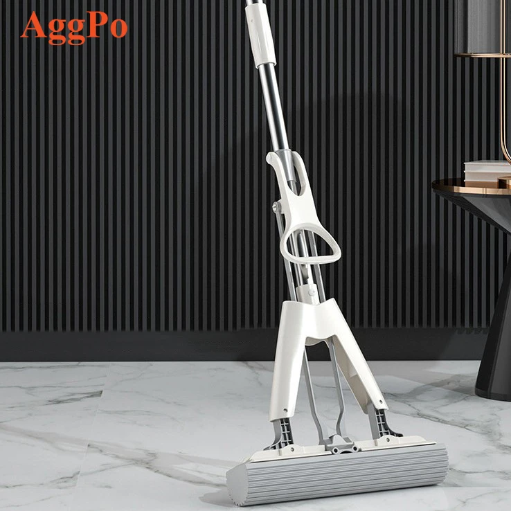 Швабра с губкой для мытья без использования рук, швабра с впитывающим покрытием, бытовая Швабра для влажной и сухой уборки пола