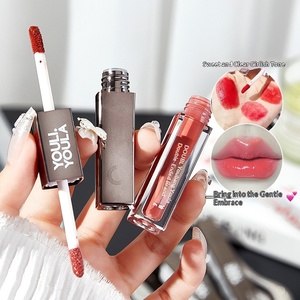 Gloss à lèvres <span class=keywords><strong>double</strong></span> embout effet miroir velours mat et brillant, waterproof, longue tenue, hydratant, gloss à lèvres de haute qualité - Product Image 2