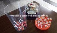 Baril en plastique avec couvercle pour sucettes, pour le stockage et la présentation dans un seau ou un baril