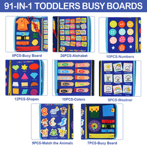 Tableau d'activités en feutre directement de l'usine pour tout-petits, jouet sensoriel Montessori, tableau d'activités DIY, <span class=keywords><strong>livre</strong></span> silencieux, OEM ODM personnalisé - Product Image 5