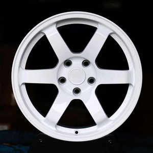 ล้อแม็ก SHIN-551 Luxury White Forged <span class=keywords><strong>TE37</strong></span> ขนาด 17 <span class=keywords><strong>18</strong></span> 19 นิ้ว 5x114.3 JDM สำหรับ S2000 GR86 WRX STI BRZ Suzuki Swift WRX STI BRZ Q50 - Product Image 3
