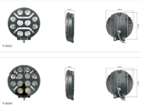 Haute puissance 7 pouces 12V 24V 60w feu de position étanche R112 R7 led lampe de travail ronde lumière de conduite pour voiture camion véhicules tout-terrain