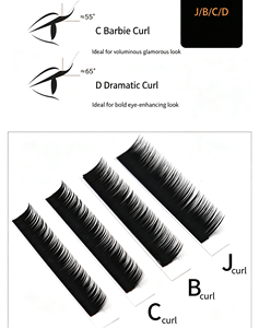 Plateaux d'extensions de cils classiques en gros, courbure J, en vison 5D, pour volume individuel, et faux cils naturels 3D - Product Image 4