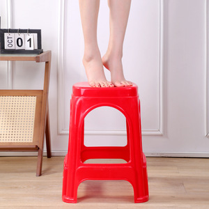 Thickened <b>Plastic</b> <b>Stool</b> Stackable Square Design Durable For Home Outdoor Use - Product Image 3