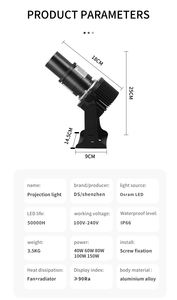 Наружная вывеска, витрина, площадка, магазин, текстовый узор, водонепроницаемый рекламный свет, макет, проекционный логотип - Product Image 2