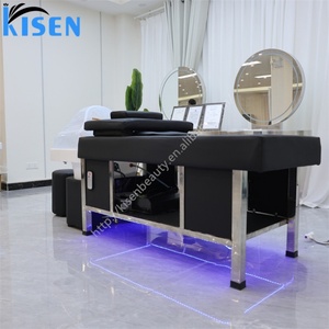 KISEN Équipement professionnel de salon de coiffure : Lit de spa capillaire avec circulation d'eau pour traitement et thérapie, table de massage thaïlandaise, lit de shampoing et spa capillaire - Product Image 5
