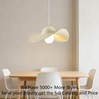 Lampada a Sospensione Moderna Minimalista a Forma di Cappello, Plafoniera a Tesa Larga per Camera da Letto, Soggiorno, Caffetteria, Studio e Arredamento