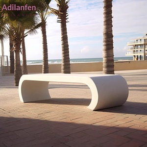 Sièges d'extérieur GRC sur mesure fabriqués au Guangdong, Chaises de loisirs en fibre de verre, Bancs de piscine et bancs d'arbre en UHPC Terrazzo Taiko Stone pour parcs et places publiques - Product Image 3