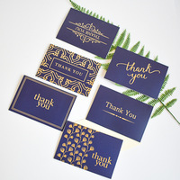 9 disegni un Set con stampa personalizzata lamina d'oro piegata cartoline di ringraziamento con buste per il Festival di promozione aziendale