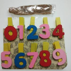 Pince en bois de noël de haute qualité bouleau pince à linge dessin animé letles imprimé pince en bois - Product Image 6