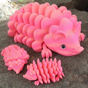 Juguete de simulación de animal de plástico con impresión 3D, con diseño de erizo y piña, articulaciones móviles, para escritorio, de gran éxito transfronterizo - Product Image 5