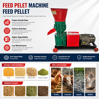 Conception compacte, utilisation simple, moulin à granulés d'aliments portatif à entraînement électrique, type D, à matrice plate, pour petite ferme, maïs, céréales et volailles