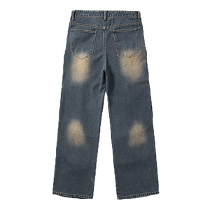 <span class=keywords><strong>Jeans</strong></span> Cargo da Uomo LEDUO Personalizzati, Vestibilità Ampia, Gamba Larga Dritta, Lavaggio Sbiadito, Grandi Tasche, Stile Streetwear - Product Image 3