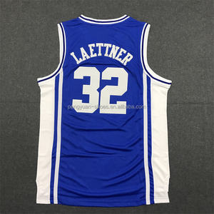 Camisa de Basquete Universitária Grant Hill Azul de Melhor Qualidade Costurada Pronta para Envio - Product Image 2