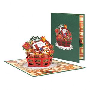 Nouvelle conception de carte de vœux de Noël 3D pop-up en forme de maison chaleureuse - Product Image 4