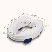 Rehausseur de toilettes moderne pour personnes âgées, coussin rehausseur pour usage domestique, aide à la position assise sécurisée pour femmes enceintes, capacité 136 kg, sans support.