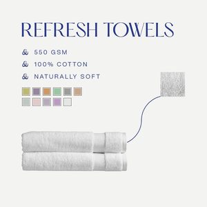 Serviettes de toilette blanches 100 % coton tissé, couleur unie, écologiques, durables, tailles personnalisables, logo en promotion - Product Image 4
