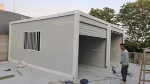 Nhà <span class=keywords><strong>CONTAINER</strong></span> thép với nhà để xe tùy chỉnh màu sắc thiết kế hiện đại hai cửa CuộN - Product Image 2