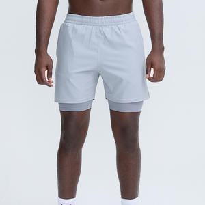 <span class=keywords><strong>Shot</strong></span> sportivi a doppio strato ad asciugatura rapida pantaloncini da ginnastica da uomo estivi - Product Image 1