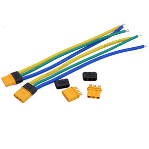 Conjunto de conectores de 3 pines MR30-M/MR30-F con funda para cableado de ESC y motor de alta temperatura en modelos RC - Product Image 6