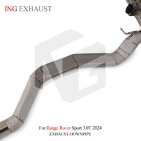 Système d'échappement ING en acier inoxydable Catback pour Land Rover Range Rover Sport 3.0T L320 L322 2024, tuyau d'échappement, silencieux avec valve