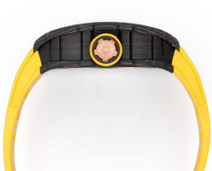 Fashion Waterproof <b>Watch</b> Skeleton Movement Carbon Fiber <b>Case</b> Yellow Rubber Strap Sports <b>Watch</b> Men's Mechanical Wristwatch - Product Image 6